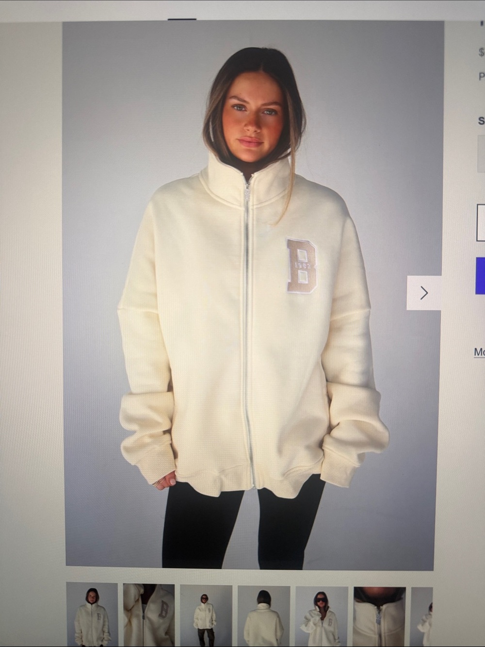 Shop 1987 Brand Boston Light Yellow Zip-Front Women’s Jacket - Picture 3 of 3